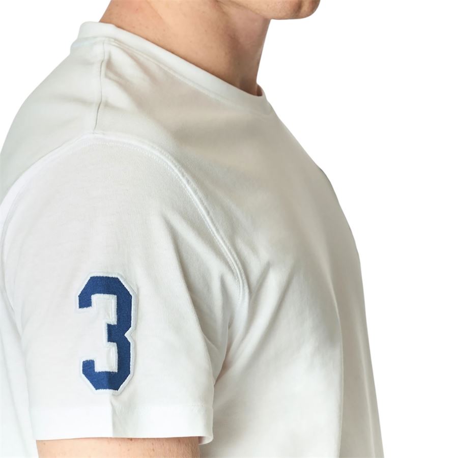 T-shirt a maniche corte da uomo in cotone con logo e numero U.S. Polo Assn | US41154019100